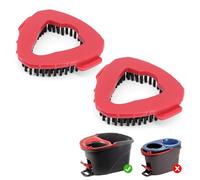 Spin Mop Scrubber Head for vileda 2Pcs Triangle Microfiber Replacement Mop Scrubber Brush Head for Kitchen Bathroom Shower Tile Hard Floor Clean