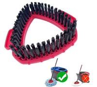 Spin Mop Scrubber Head Replacement Compatible with Vileda Turbo Mop System, 1Pc Spin Head for 2Tank, Triangle Scrub Cleaning Brush, Scrubbing Brush for Floor Deck Wall Bathroom and Kitchen