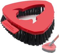 Spin Mop Scrubber Head Replacement Compatible with Vileda Turbo Mop System, Stiff Bristle Scrubbing Head Brush for Bathroom Kitchen Swimming Pools Wall Deck