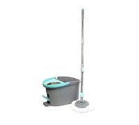 Spin Mop with Foot Pedal and Bucket | 360° Rotating Microfiber Mop with Washable Pads | Hands-Free Wringing System for Easy Floor Cleaning | Suitable for Home, Kitchen, Tiles, Wood & Laminate Floors