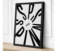 Spin Motion Typography Canvas Wall Art Print 36x24 Inch (91 x 61 cm)