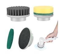 Spin Power Scrubber Replacement Brushes for Synoshi Cleaning Device Accessories (4, Brush Head Set)