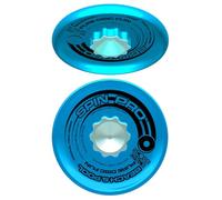 SPIN PRO Beach & Pool Sports Disc. Throw with Precision! Spin Tricks! Soft and Durable, Waterproof, Floats, Play Anywhere! Upgrade Your Fun! (Blue)