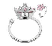 Spin Ring Flower Design, Rotating, Calming, Stress Reduction | Sensory Rings Toys, Meditation Aid, for Classroom Focus, Workplace, Long Flights, Commuting, Public Speaking, Airplane