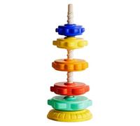 Spin Stacking Toy - Rainbow Stack Rings, Educational Spiral Tower | Colorful Baby Activity Toy, Motor Skill Development Set, Interactive Learning Plaything for Girls Boys Toddler at Home