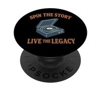 Spin the Story Live Legacy Record Vinyl Player PopSockets Adhesive PopGrip