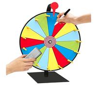 Spin the Wheel Roulette Wheel 11.81 Inch 10 Slots Spinning Wheel Game 5 Colors Reusable Prize Wheel of Fortune Spinner Wheel Dry Erase with Suction Cup Base for Party Carnival Tradeshow
