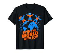 Spin The World with Joy - Kids Globe Design T-Shirt