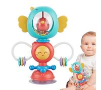 Spin Toy - Suction Base Rattle Wheel, Early Learning Spinner | High Chair Entertainment Toy For Over 6 Months, Sensory Play Spinner For Babies With Bright Colours And Rotating Movement