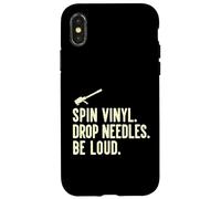 Spin Vinyl Drop Needles Be Loud Audiophile Record Enthusiast Case for iPhone X/XS