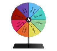 Spin Wheel for Prizes | 8 Slots Heavy Duty Editable Spin Wheel,Color Roulette Wheel Game Spinner, Tabletop Prize Wheel for Carnivals, Festivals