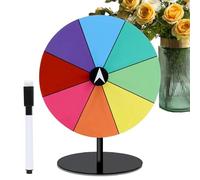Spin Wheel | Tabletop Wheel Fortune with Stand - Colourful Doodle Game Spinner for Carnival, Graduation, Wedding, New Year, Opening Party