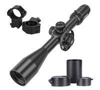 SPINA OPTICS 6-24x50E FFP II Rifle Scopes First Focal Plane (FFP) Riflescope with Red MRAD Precision Tree Reticle and Sunshade (with 111mm mounts)