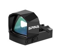 SPINA OPTICS Pulse 1x21x25 Motion Awake 3 MOA Red/Green Dot Sight for RMSC, Red Dot Scope with Large Viewing Window, Open Reflex Optics Sight,7075 Aluminum (green dot)