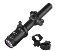 SPINA OPTICS Riflescopes 1-7x24 SFP Second Focal Plane 1/2 MOA Huning Scope with Integrated Magnification Throw Lever (with 11mm dovetail mounts)