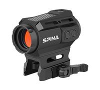 SPINA OPTICS Solar Energy Red Dot Sight 1x20mm Rifle Scope 2 MOA Reflex Sight with Dot/Cross Circle Reticle and 7 Brightness Levels, with QD Mount Scope Mount (black)