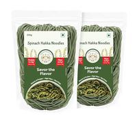 Spinach Hakka Noodles Pack of 2 - Non-Fried, No Cholesterol, No Trans-Fat & No MSG - 200 gm each