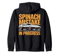 SPINACH MISTAKE IN PROGRESS Funny Classic Car Retro Meme Zip Hoodie