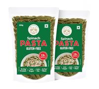 Spinach Penne Pasta Pack of 2 - Gluten-Free, With 15% Spinach, Source of Protein, High Fibre, Low Fat & Low Sugar - 250 gm each