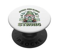Spinal Cord Injury Strong Green Ribbon Gnome PopSockets Adhesive PopGrip