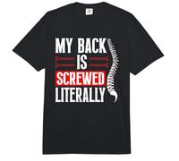 Spinal Fusion Surgery Survivor Back is Screwed Spine Comfort Colors Adult Heavyweight T-Shirt