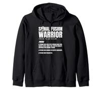 Spinal Fusion Warrior Definition Spine Surgery Zip Hoodie