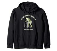 Spinal Fusion Warrior Spine Surgery Zip Hoodie