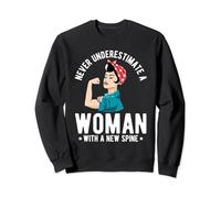 Spinal Fusion Woman With A New Spine Back Surgery Sweatshirt