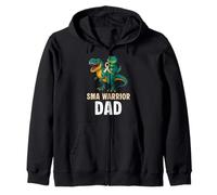 Spinal Muscular Atrophy Warrior Dad Dinosaur SMA Zip Hoodie