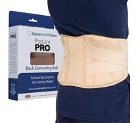 SpinalHealthClinics Posture Corrector for Men & Women - Proprietary Spinal Lumbar Support - Lower Back Support Belt - Back Brace for Back Pain Relief - Lumbar Support Belt - Back Straightener (S)