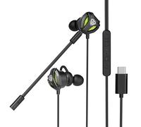 SpinBot BattleBudz C10 Wired in Ear Type-C Gaming Earphones with Detachable Boom Mic | 10mm Drivers | Dedicated Mic Mute Switch