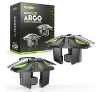 SpinBot BattleMods Argo 4 buttons Capacitive Gaming Trigger | 6 Finger claw control | for BGMI/Free Fire Max/COD Mobile - (Black)