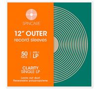 SPINCARE 50x 12 Inch Clarity Single Outer Vinyl Record Sleeves