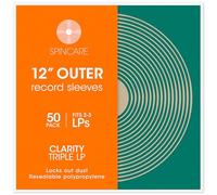 SPINCARE 50x 12 Inch Clarity Triple Resealable Outer Vinyl Record Sleeves