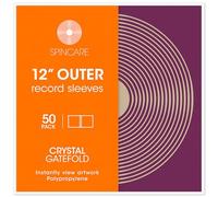 SPINCARE 50x 12 Inch Crystal Gatefold Outer Vinyl Record Sleeves