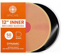 SPINCARE 50x 12 Inch Dynamic Anti-Static Inner Vinyl Record Sleeves