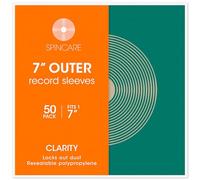 SPINCARE 50x 7 Inch Clarity Resealable Clear Outer Vinyl Record Sleeves