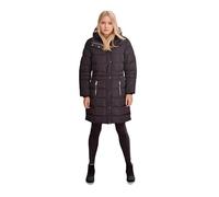 Spindle Girls Designer Winter Lined Parka Quilted Coat Fur Collar Hooded Long Jacket Black 13/14