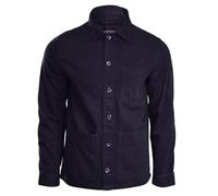 Spindle Men's Bewley and Ritch Cotton Shirt Jacket Casual Shacket Overshirt Work Coat Button Front Bedford Cord Fabric Corduroy Material On Trend Plain Shirts Black XL