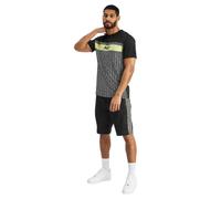 Spindle Mens Designer T Shirt + Short Set 2Pc Summer Short Sleeve Athletic Zip Pockets Tracksuit Set Black M