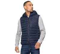 Spindle Mens Hooded BodyWarmer Gilet Hood Padded Gillet Zip Up Sleeveless Coat Zip Pocket Jacket Navy M