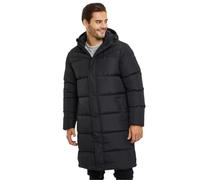 Spindle Mens Hooded Padded Long Puffer Coat Winter Longline Jacket Black M