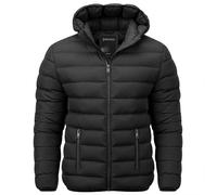 Spindle Mens Hooded Padded Puffer Jacket Winter Coat Black S