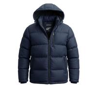 Spindle Mens Plain Black Hooded Padded Quilted Puffer Jacket Winter Coat 2 Zip PocketsSpindle Mens Plain Black Hooded Padded Quilted Puffer Jacket Winter Coat 2 Zip Pockets