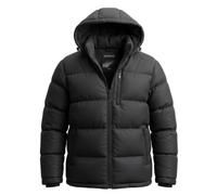 Spindle Mens Threadbare Charleston Hooded Quilted Padded Puffer Jacket Warm Winter Coat Double Layer