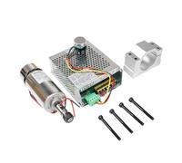 Spindle Motor, 12000rpm High Speed DC 12-48V 300W ER11 400W ER16 CNC Air Cooled Spindle Motor Kit With Power Supply For Engraving Machine for CNC Machine(400W ER16)