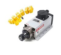 Spindle Motor, 2.2kw Air Cooling Square Spindle Motor + 13 Pcs ER20 Runout-off 0.01mm Four-Bearings for CNC Engraving Milling Grind