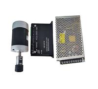 Spindle Motor, 200W/0.2KW /ER16 Brushless DC Spindle Motor+55MM Clamp With Screws+20-50VDC Stepper Motor Driver+48VDC 4.2A Power Supply(Package6)