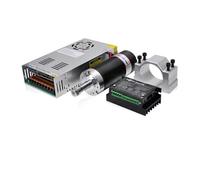 Spindle Motor, 500w Brushless Spindle Motor ER11 DC Motor for CNC Milling with Power Supply Driver 55MM Clamp Bracket ER11 Collets, for CNC Engraving/Milling Machine(Kit 4)