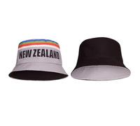 Spindle New Zealand Cricket All Blacks Retro Bucket Hat World Cup Sun Hat UV Protection Reversible Shade Fisherman Outdoor Hat One Size Gray 2 Pack